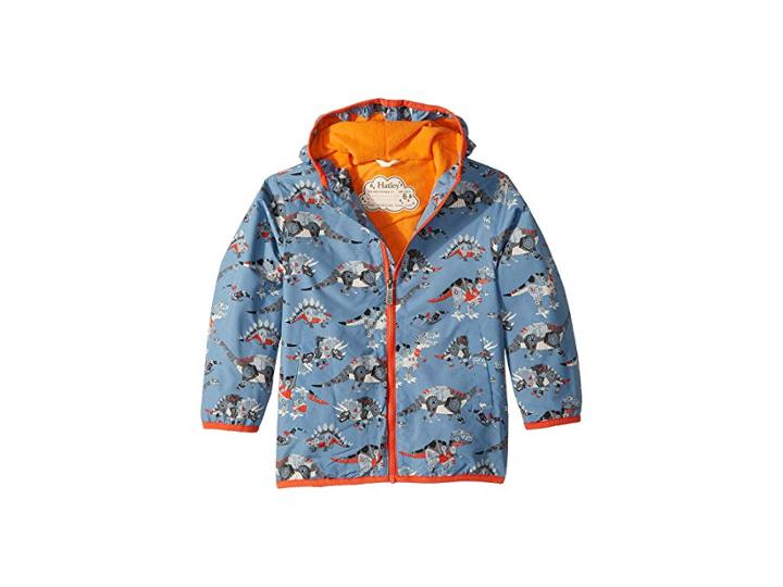 Hatley Kids Robotic Dinos Microfiber Rain Jacket (toddler/little Kids/big Kids) (blue) Boy's Coat