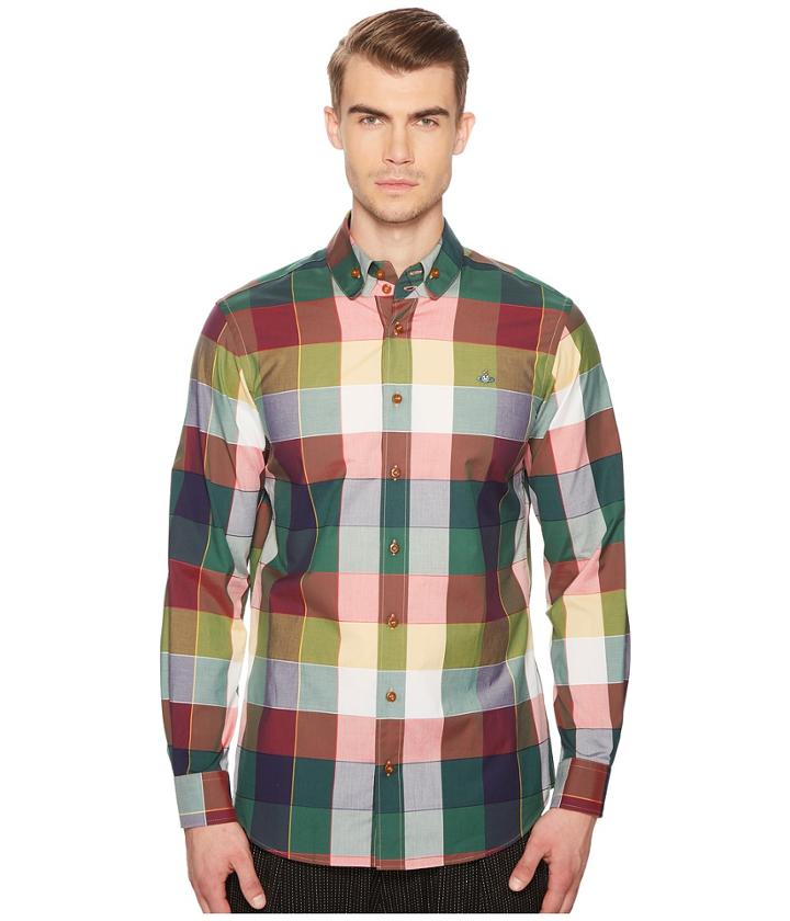 Vivienne Westwood Two-button Krall Gingham Shirt (multi) Men's T Shirt