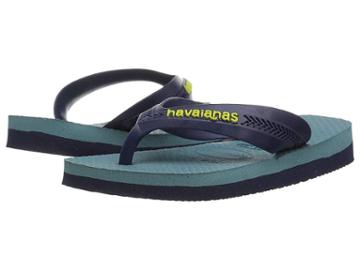 Havaianas Kids Max (toddler/little Kid/big Kid) (navy Blue/mineral Blue) Boys Shoes