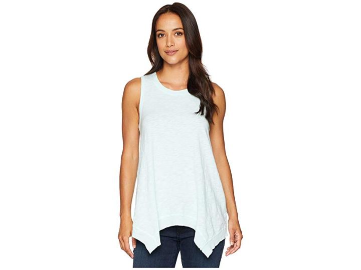 Dylan By True Grit Soft Slub Hanky Hem Tank Top (freshwater) Women's Sleeveless