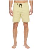 Hurley Phantom Block Party Slub 18 Boardshorts (buff Gold) Men's Swimwear
