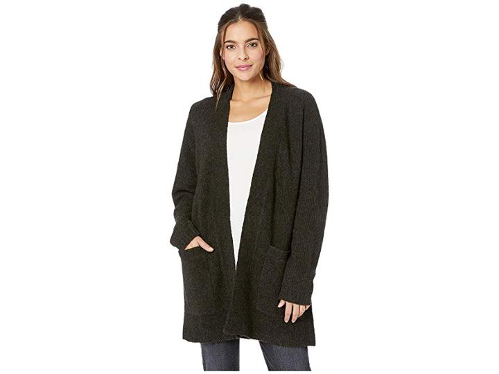 Frye Long Sleeve Overcoat Cardigan (forest) Women's Sweater