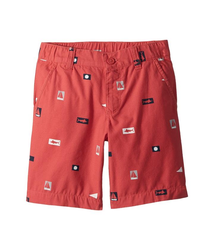 Columbia Kids Super Bonehead Shorts (little Kids/big Kids) (sunset Red Print) Boy's Shorts