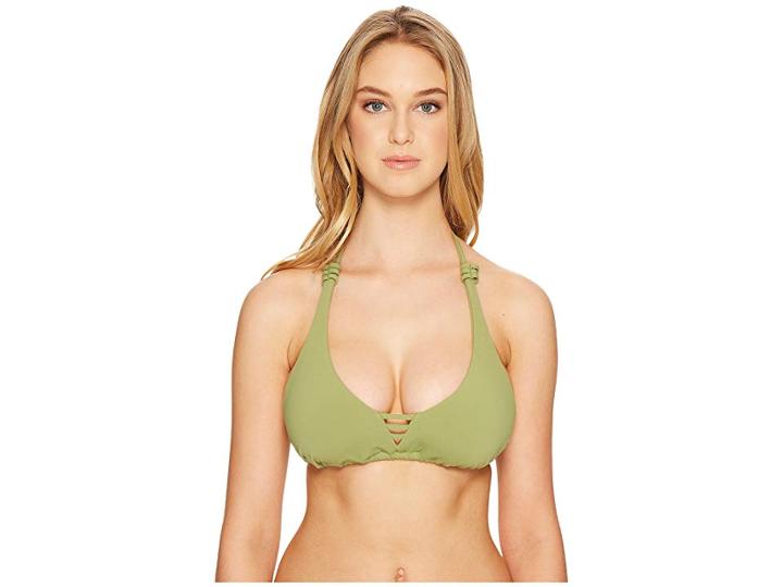 Seafolly Active D-cup Tri Bra (moss) Women's Swimwear