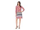 Taylor Long Sleeve Floral Print Shirtdress (pink) Women's Dress