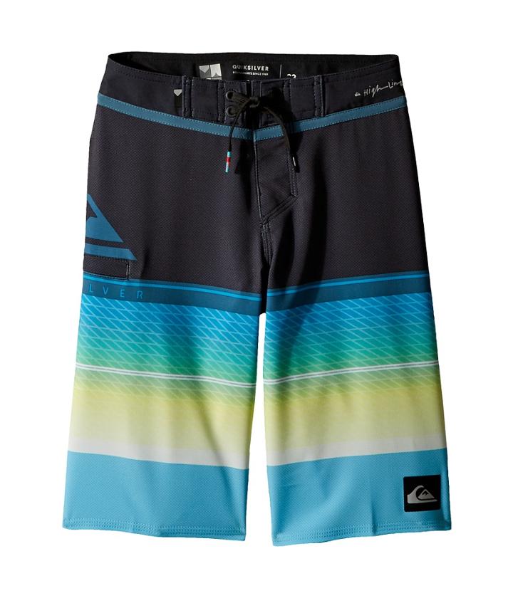 Quiksilver Kids Highline Slab Boardshorts (big Kids) (cyan Blue) Boy's Swimwear
