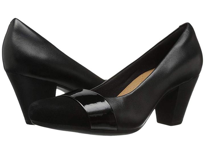 Clarks Garnit Lucia (black Leather) High Heels