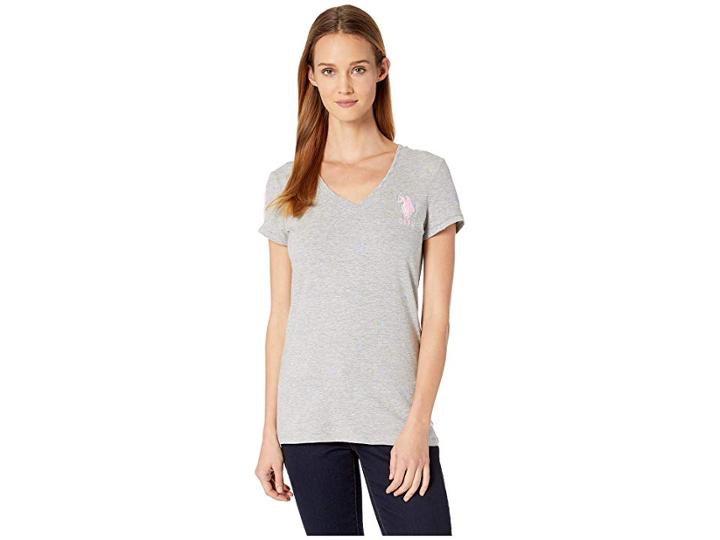 U.s. Polo Assn. Tees (heather Grey) Women's T Shirt