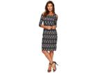 Tribal Travel Pack And Go Cold Shoulder Printed Dress (black) Women's Dress