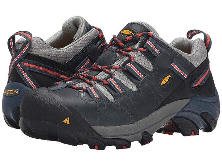 Keen Utility Detroit Low (midnight Navy/hot Coral) Women's Work Boots