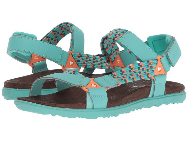 Merrell Around Town Sunvue Woven (turquoise) Women's Shoes
