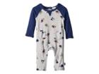 Splendid Littles Always Over Print Raglan One-piece (infant) (light Grey Heather) Boy's Jumpsuit & Rompers One Piece