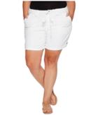 Jag Jeans Plus Size Plus Size Adeline Twill Shorts (white) Women's Shorts