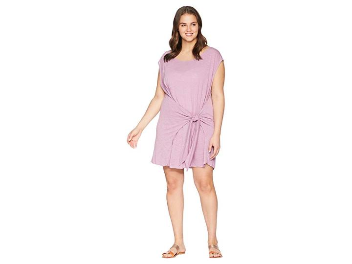 Becca By Rebecca Virtue Plus Size Breezy Basics Dress Cover-up (mauve) Women's Swimwear