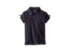 Nautica Kids Short Sleeve Polo With Bow At Sleeve (little Kids) (su Navy) Girl's Short Sleeve Pullover