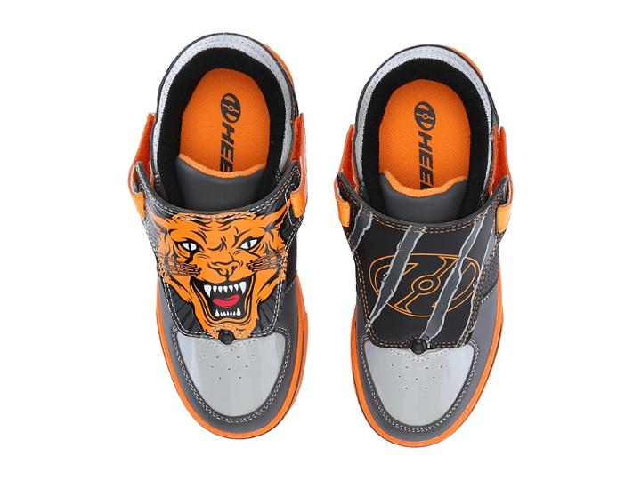 Heelys Twister X2 I Turn (little Kid/big Kid/adult) (grey/black/orange) Boys Shoes