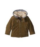 Urban Republic Kids Alexander Pu Suede Moto Jacket Sherpa Lined Fleece Hood (toddler) (green) Boy's Coat