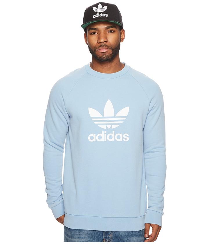 Adidas Originals Trefoil Crew Sweatshirt (ash Blue) Men's Sweatshirt