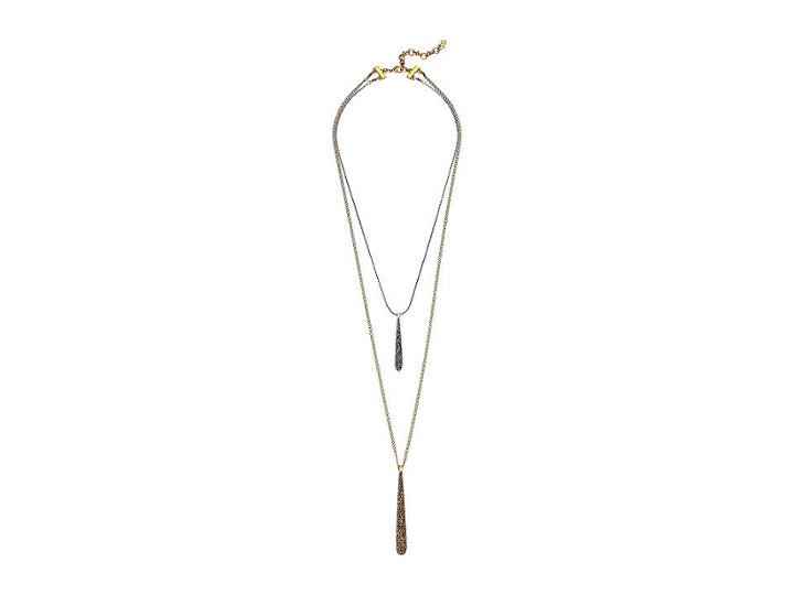Lucky Brand Pave Layer Necklace (two-tone) Necklace