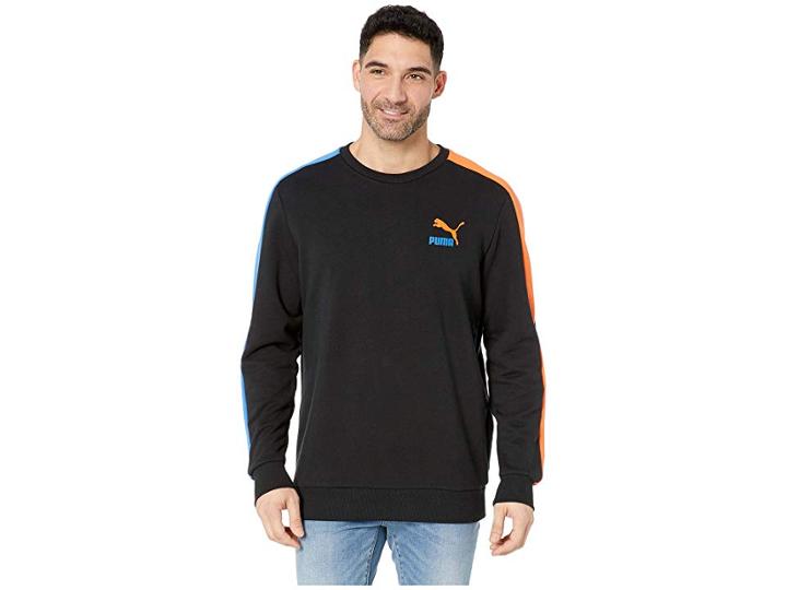 Puma Classics T7 Logo Crew Tr (puma Black) Men's T Shirt