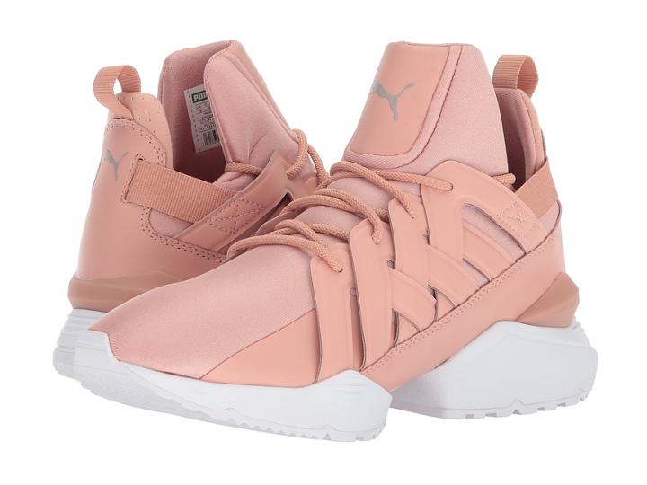 Puma Muse Echo Satin Ep (peach Beige/puma White) Women's Shoes