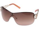 Guess Gu6509 (shiny Rose Gold/gradient Brown) Fashion Sunglasses
