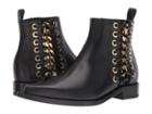 Alexander Mcqueen Braided Chain Ankle Boot (black Gold) Women's Shoes