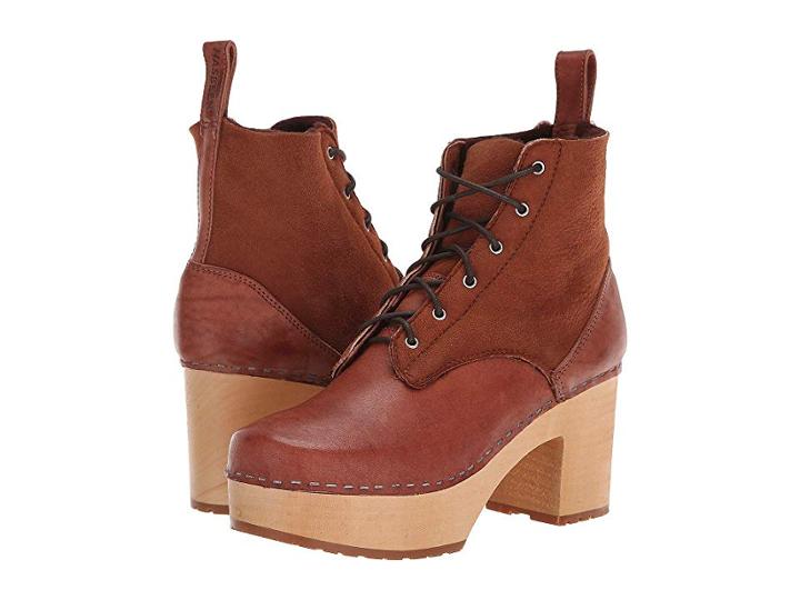 Swedish Hasbeens Hippie Lace-up (cognac) Women's Boots