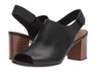 Clarks Deva Jayleen (black Leather) Women's Toe Open Shoes
