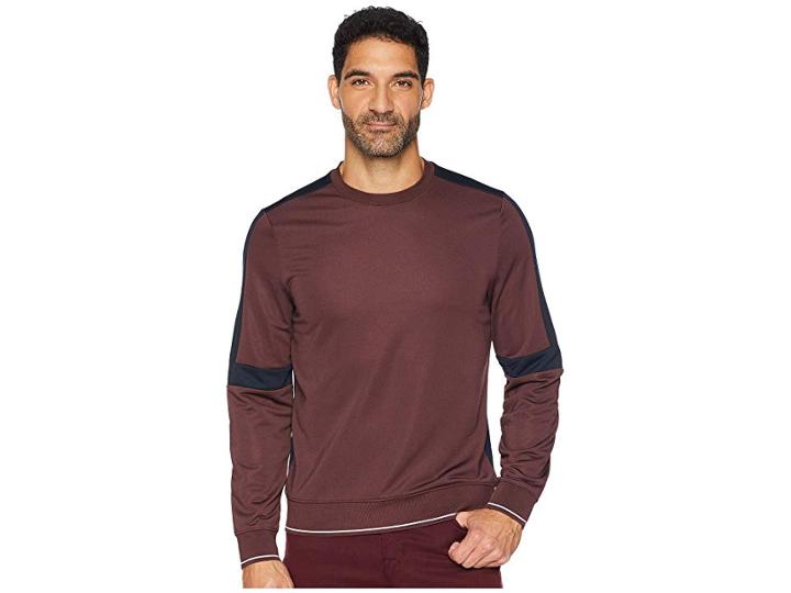 Perry Ellis Color Block Pullover (sassafras) Men's Clothing