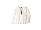 7 For All Mankind Kids Dot Jacquard Fashion Pullover Top (big Kids) (marshmellow) Girl's Clothing