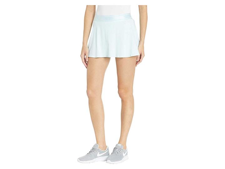 Nike Court Dry Skirt Flouncy (topaz Mist/white/topaz Mist) Women's Skirt