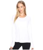Nike Dry Miler Long Sleeve Running Top (white/white) Women's Clothing
