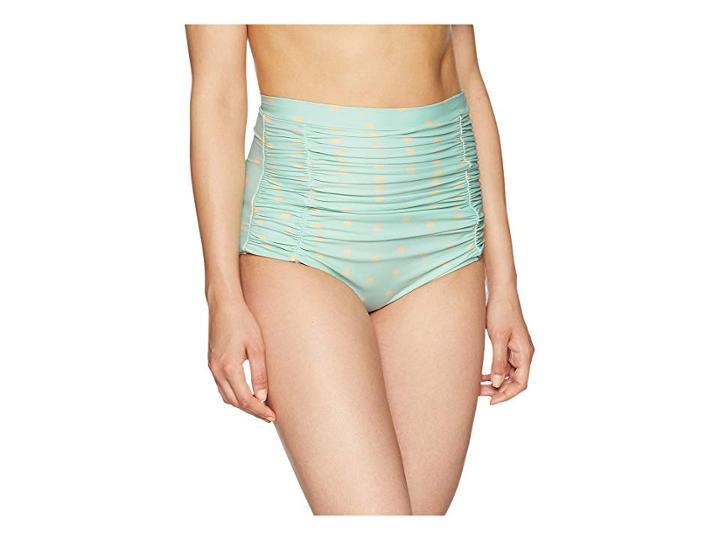 Unique Vintage Monroe Bottom (mint/cream Dotted) Women's Swimwear