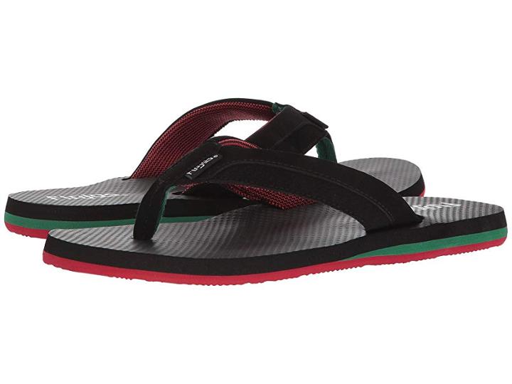 Flojos Jack (black/red) Men's Toe Open Shoes