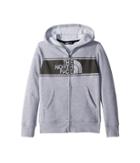 The North Face Kids Logowear Full Zip Hoodie (little Kids/big Kids) (tnf Light Grey Heather/graphite Grey) Boy's Sweatshirt