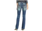 Miss Me Cross Bootcut Jeans In Medium Blue (medium Blue) Women's Jeans