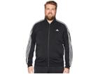 Adidas Big Tall Essentials 3-stripes Tricot Track Jacket (black/white) Men's Workout