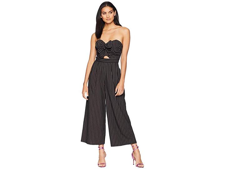 Astr The Label Mara Jumpsuit (black/white Stripe) Women's Jumpsuit & Rompers One Piece