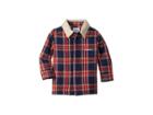Superism Lincoln Flannel Shirt W/ Sherpa Collar (toddler/little Kids/big Kids) (navy) Boy's Clothing