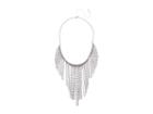 Steve Madden Rhinestone Curved Bar Fringe Bib Necklace (gunmetal-tone) Necklace
