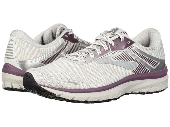 Brooks Adrenaline Gts 18 (white/purple/grey) Women's Running Shoes