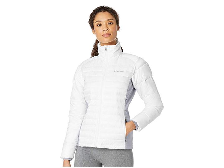 Columbia Powder Pillowtm Hybrid Jacket (white/astral) Women's Coat