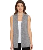 Ellen Tracy Textured Gilet (jaspe/black Combo) Women's Clothing