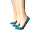 Feetures Hidden Super Low Stripe Socks 3-pair Pack (gray) Women's Low Cut Socks Shoes