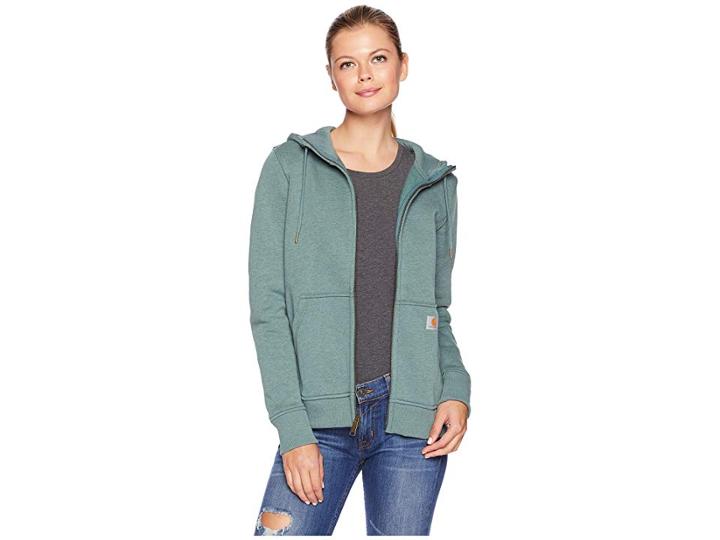 Carhartt Clarksburg Full Zip Hoodie (elm Heather) Women's Sweatshirt