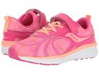 Saucony Kids Velocity A/c (little Kid) (pink/coral) Girls Shoes