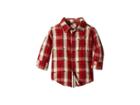 Hatley Kids Tiny Moose Button Down Shirt (toddler/little Kids/big Kids) (red) Boy's Long Sleeve Button Up