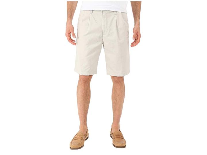 Dockers Classic Fit Double Pleat Short (porcelain Khaki) Men's Shorts