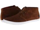 Fred Perry Byron Mid Suede (havana Brown/carbon Blue) Men's Lace Up Casual Shoes